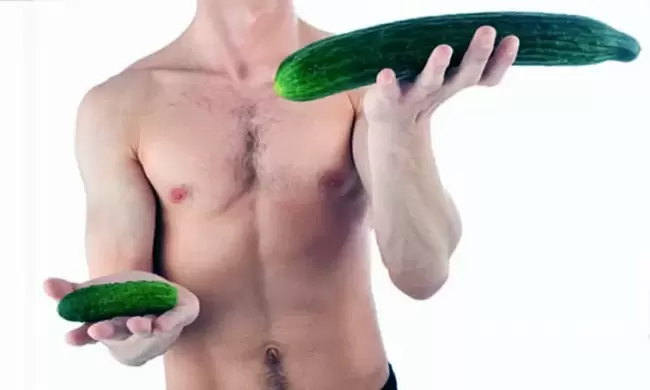 small and large penis size take cucumber as an example